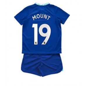 Chelsea Mason Mount #19 kläder Barn 2022-23 Hemmatröja Kortärmad (+ korta byxor)